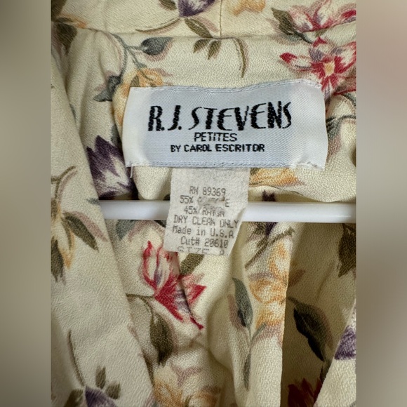 Vintage R.J. Stevens Floral Dress Old Money Cottage Core Grandma Women Sz 8 P - Picture 3 of 12